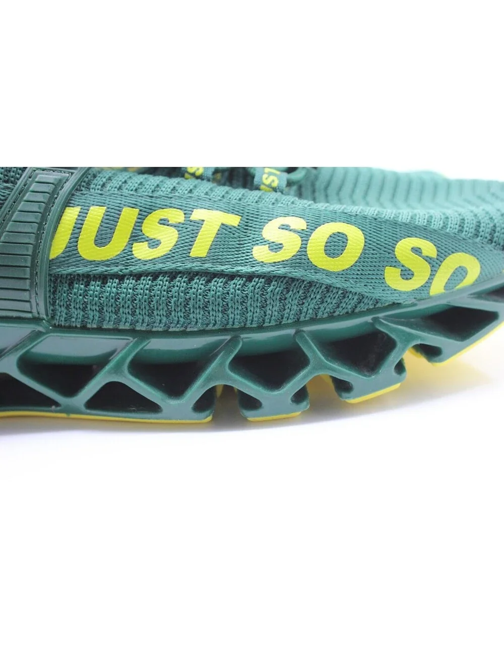 Just So So Men's Blade Running Shoes Green Yellow Athletic Sneakers Size 12